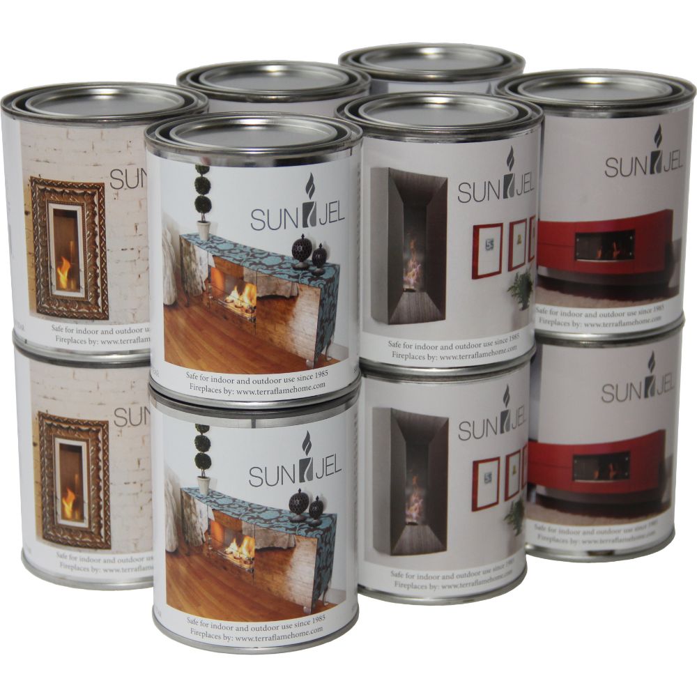 Anywhere Fireplaces SJ12 SunJel Gel Fuel Cans 12 pack